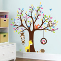 Árbol Pegatinas para niños Vinilo familiar extraíble Pegatinas de pared coloridas Dormitorio de niños, Decoración para el hogar Niños Pegatinas de pared Árbol